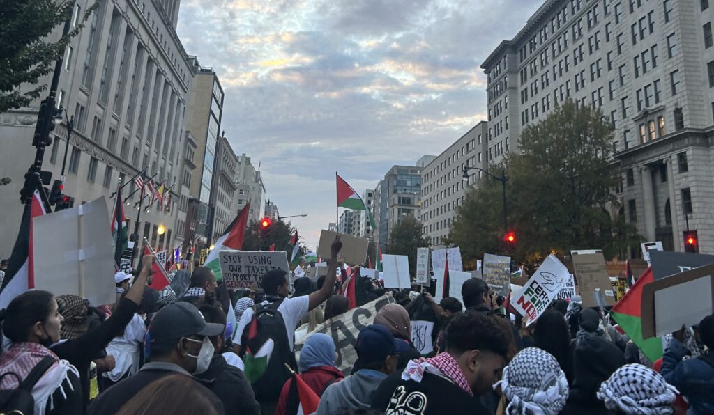 image of anti-war demonstration