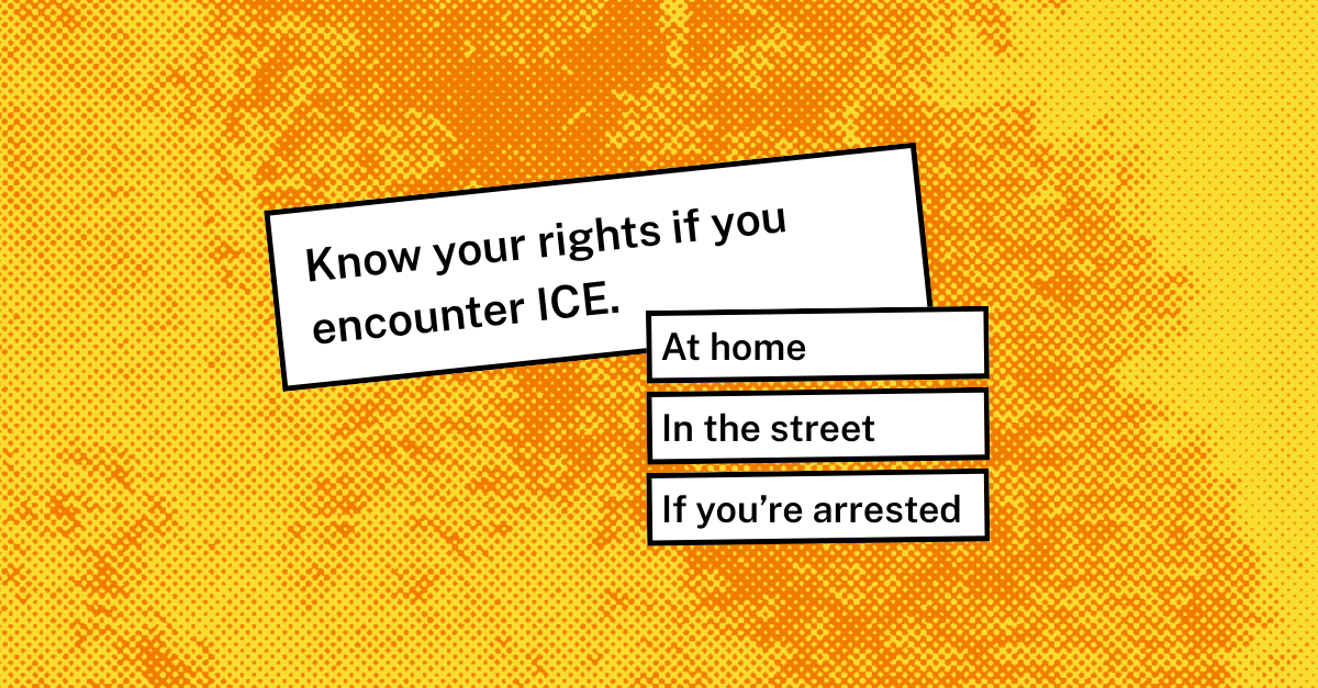 Know you're rights if you encounter ICE at home, in the street, or if you're arrested